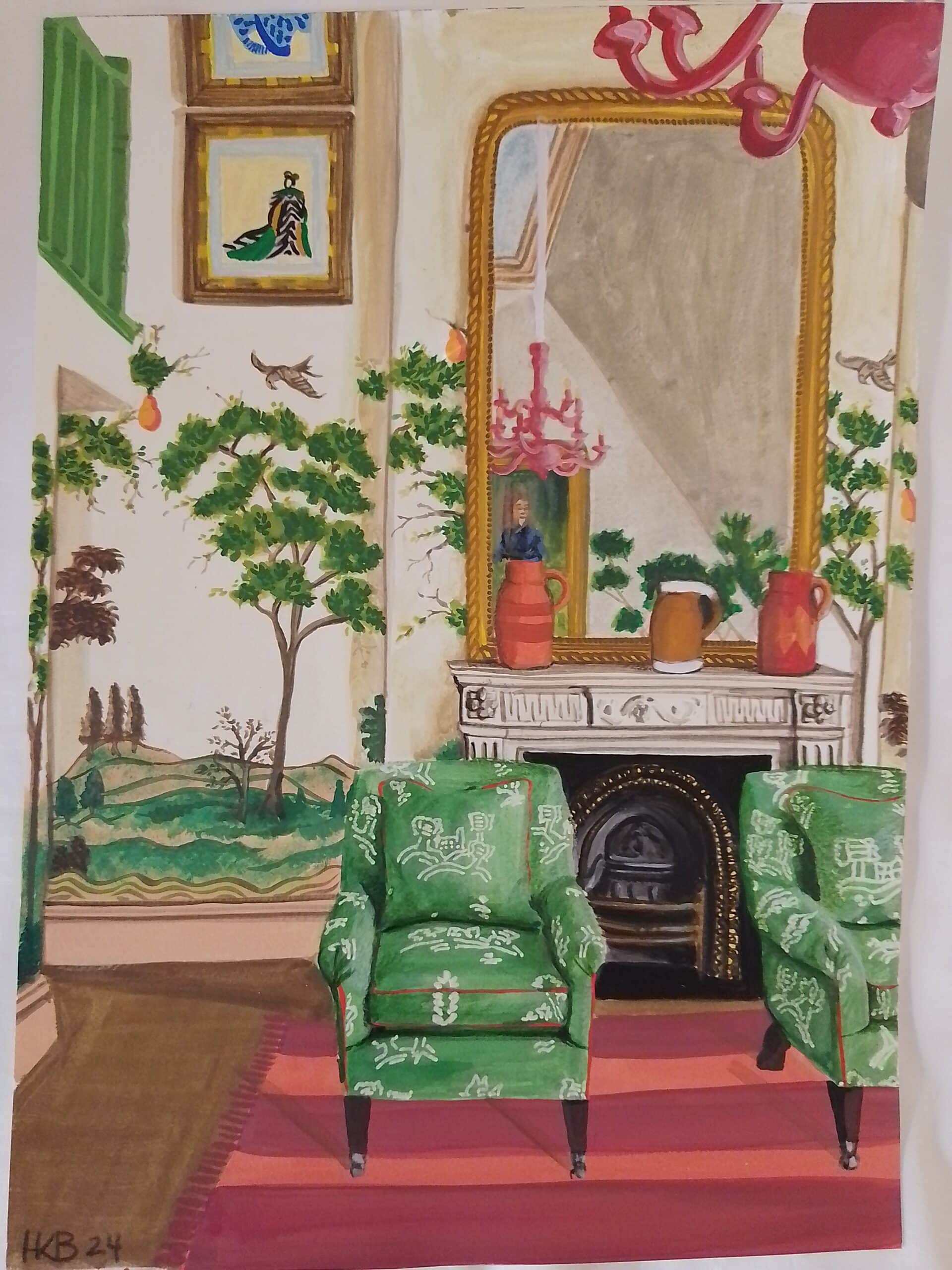 Green Mural Wall