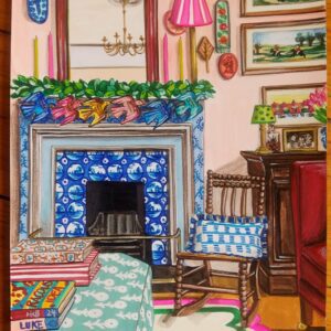 Lounge with Delft Fireplace
