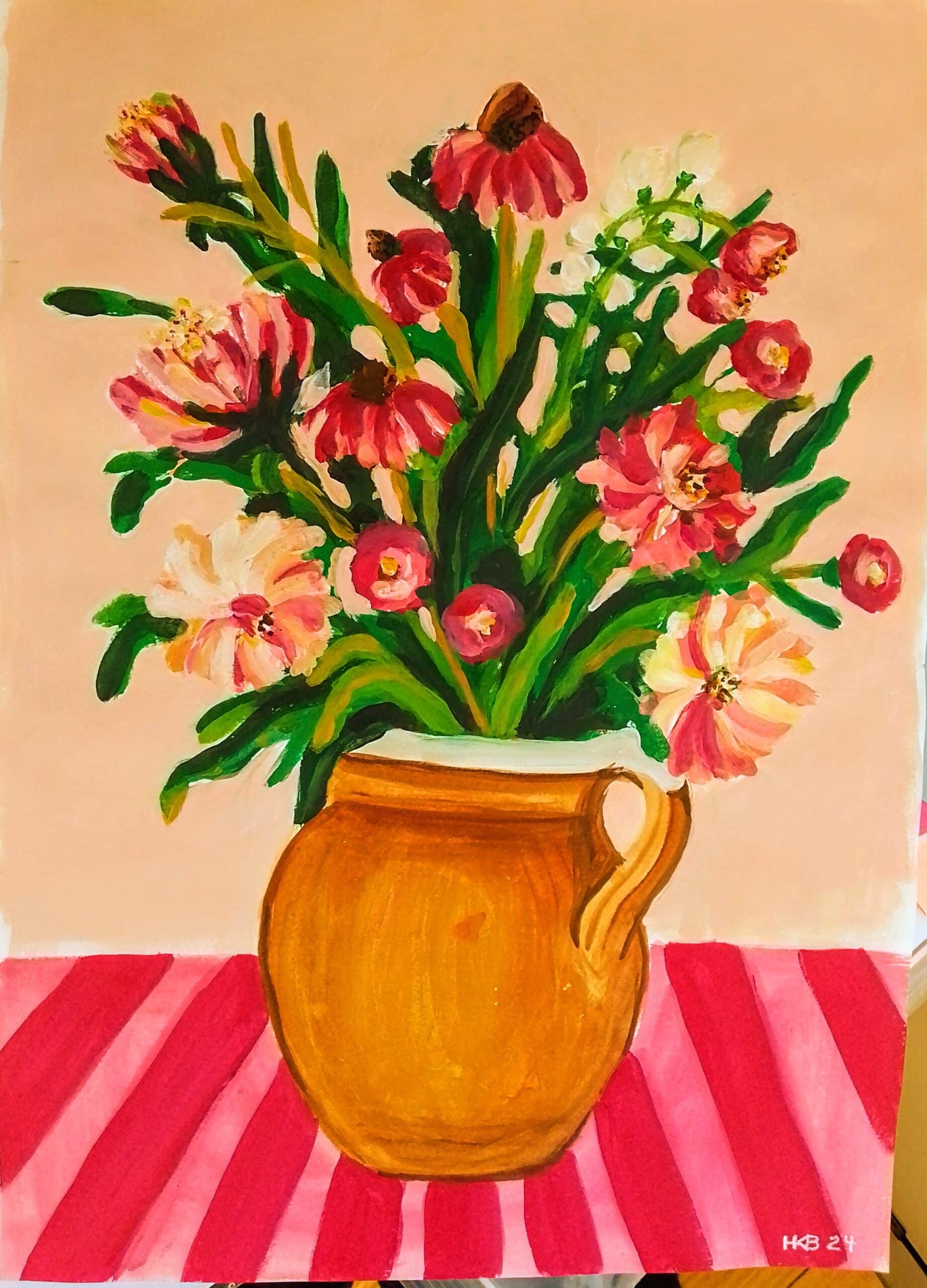 Dahlias in Jug