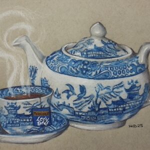 Burleigh Blue Willow and Twinings Lady Grey