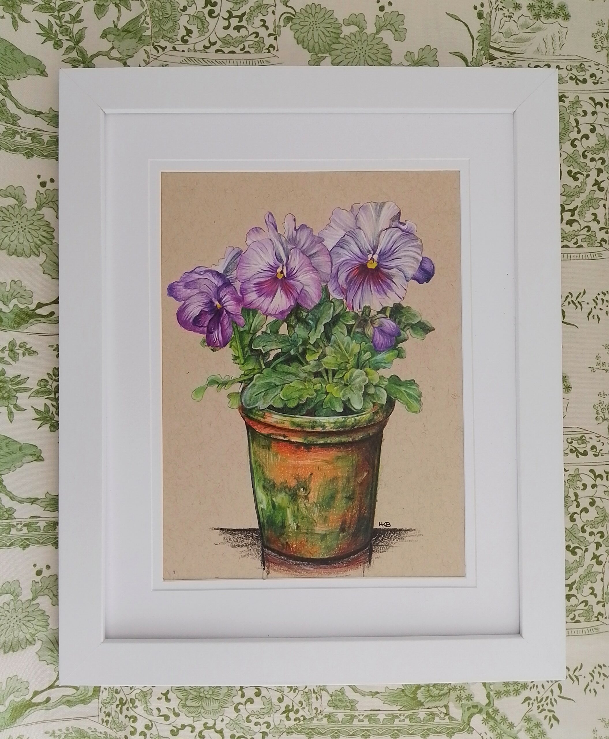 Potted Purple Pansies - Image 3