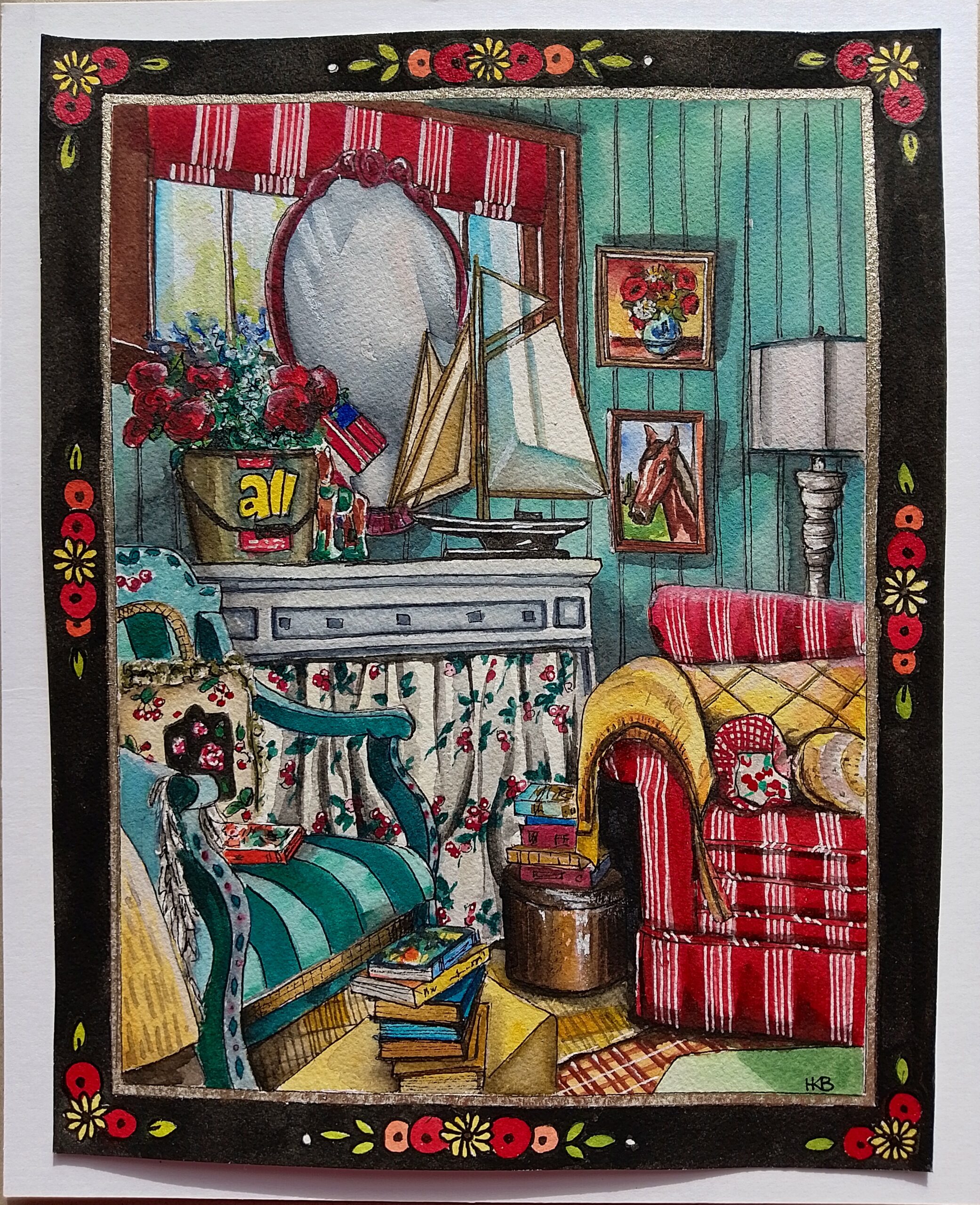 A Happy Place (original watercolour) - Image 2