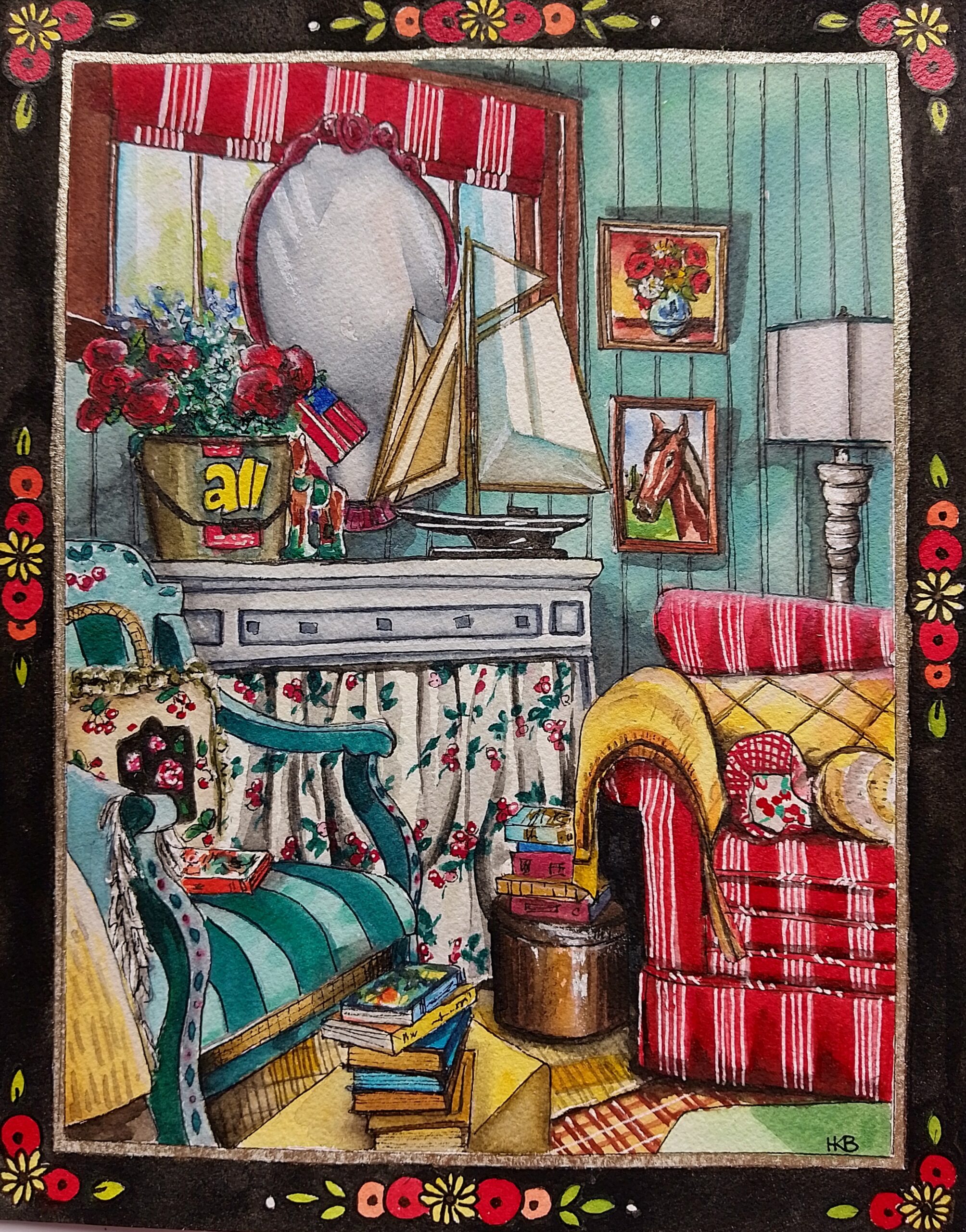 A Happy Place (original watercolour)