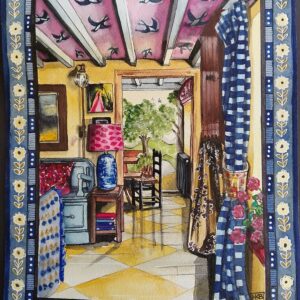 Yellow Chequerboard (original watercolour)