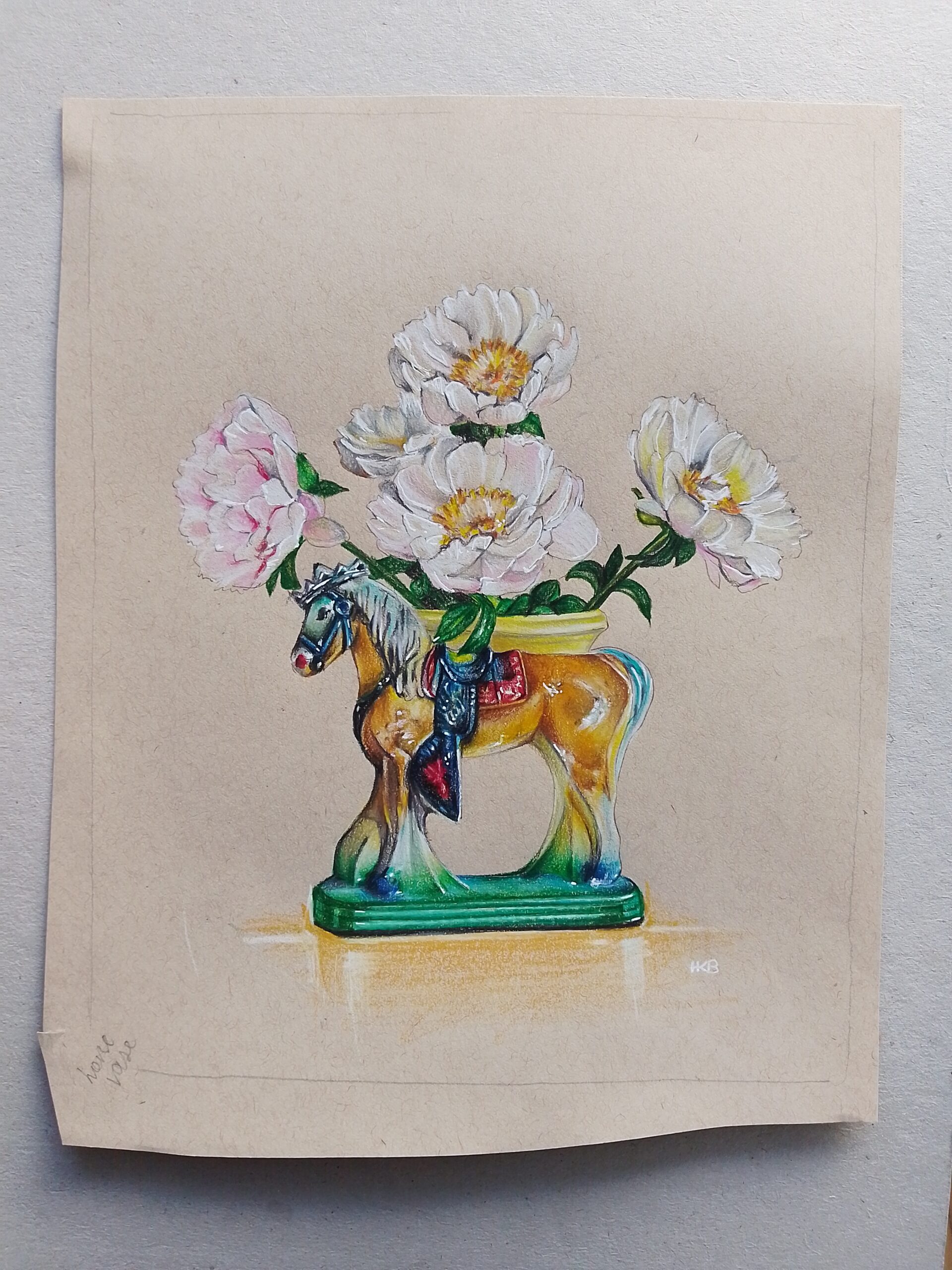 Horse Vase (original drawing) - Image 2