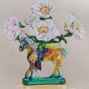 Horse Vase (original drawing)