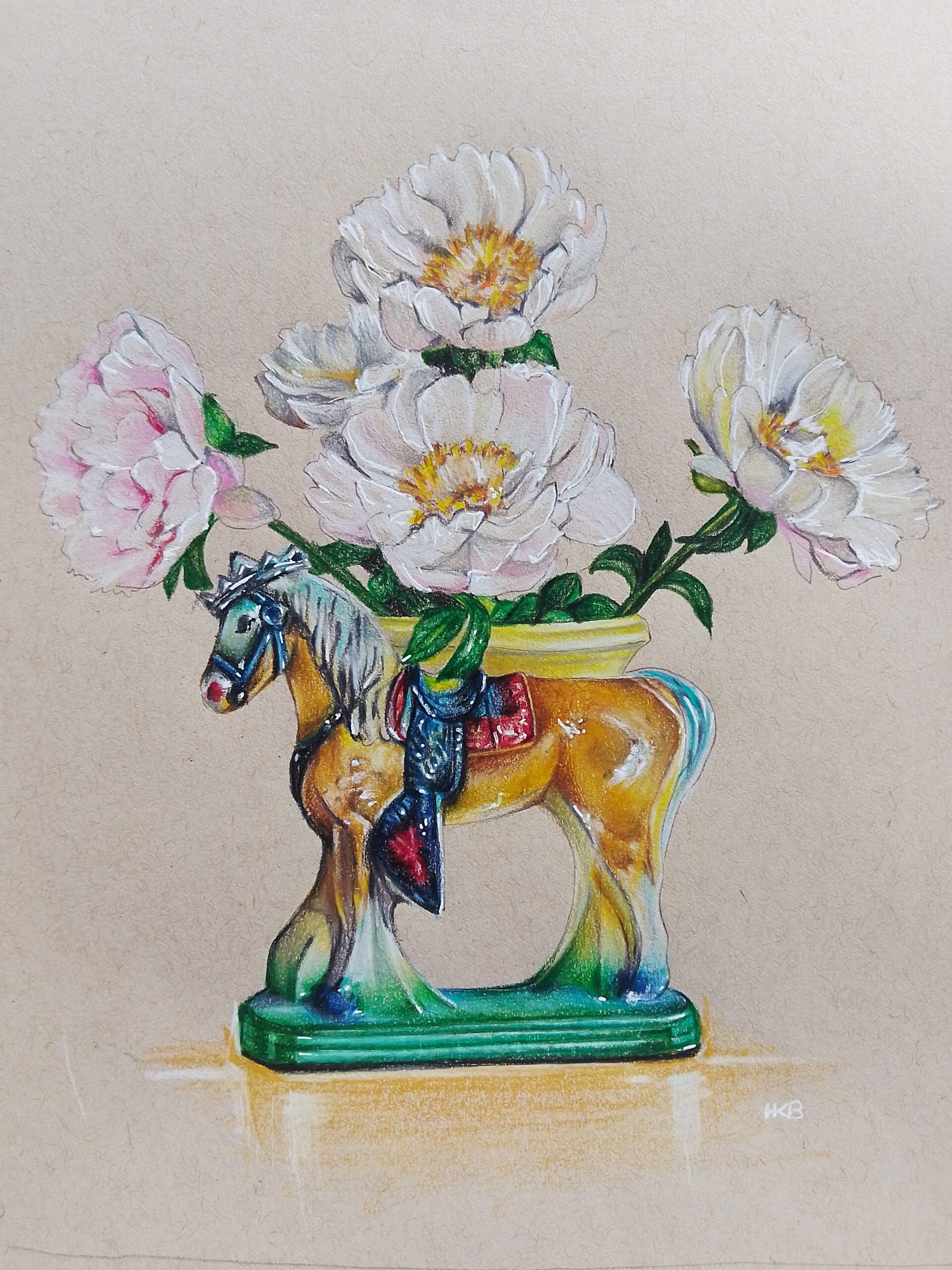 Horse Vase (original drawing)