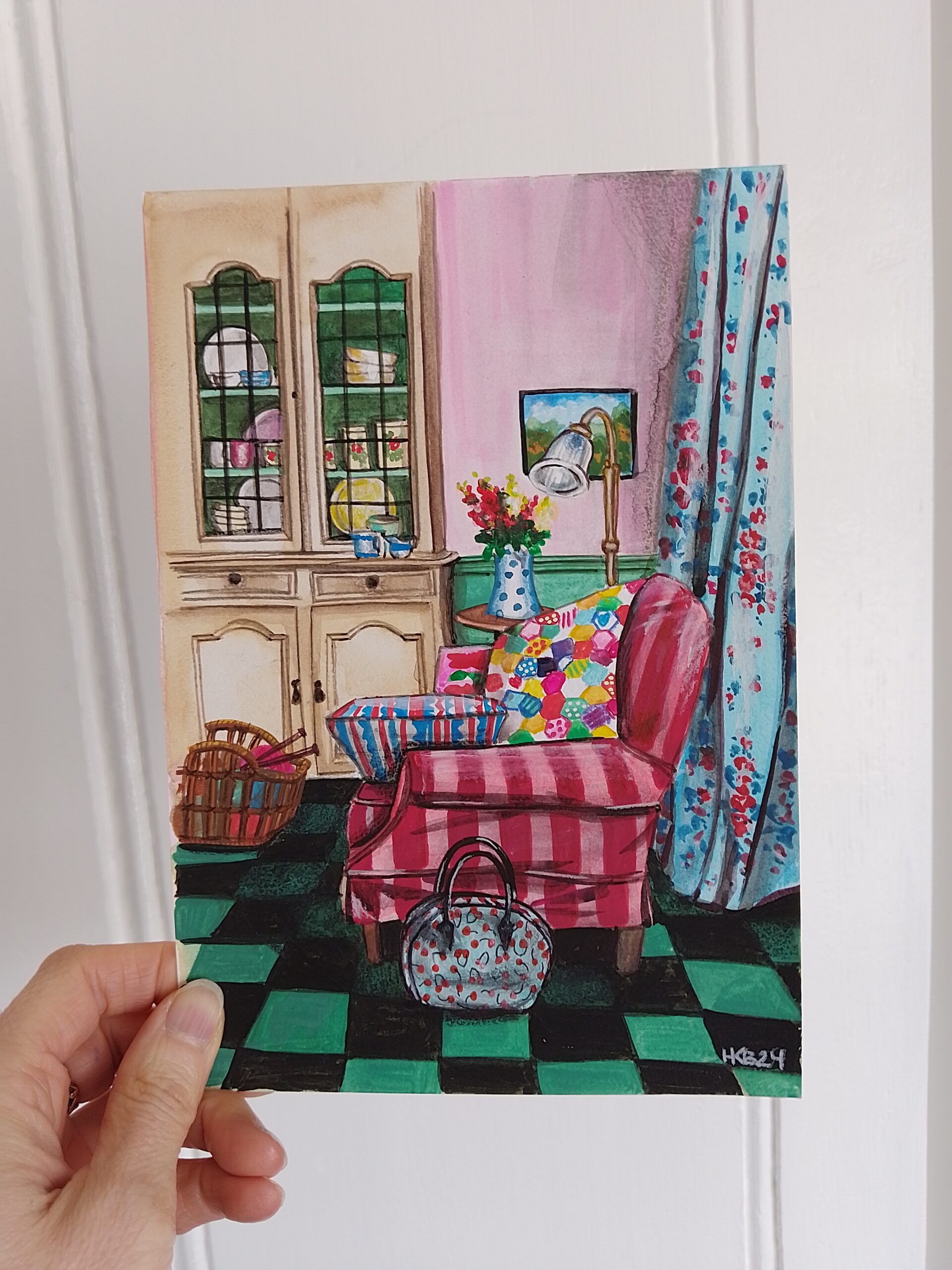 Red Stripey Armchair - Image 2